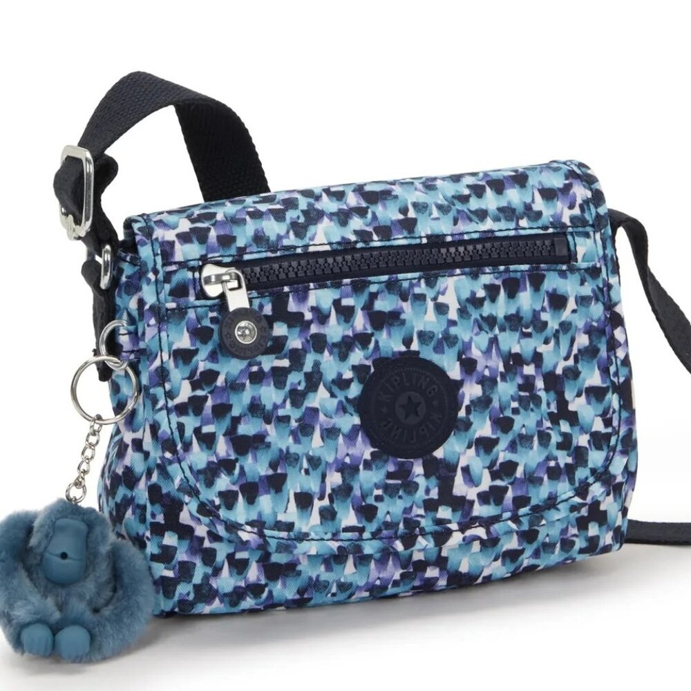 Kipling Sabian Printed Crossbody Mini Bag New With Tags Iconic Monkey Bag Charm
